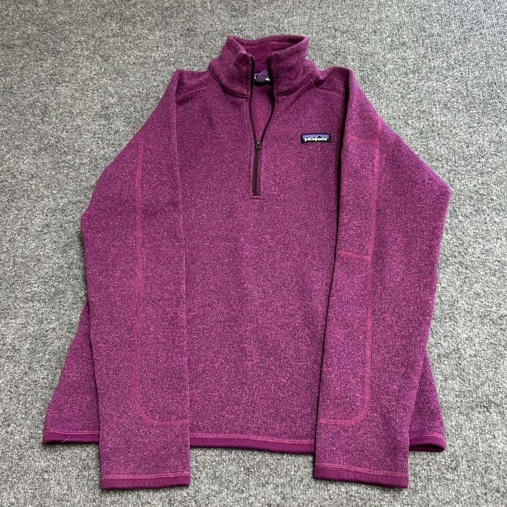Patagonia Better Sweater Womens Size L Purple Quarter Zip Fleece Pullover Jacket